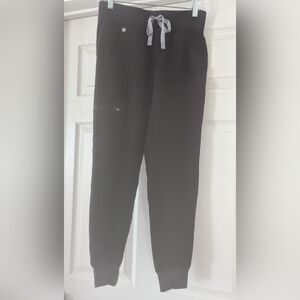 Figs Ladies Black Technical Jogger Style Scrub Pants. Xs/P , Euc